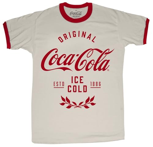 Amazon.com: Ripple Junction Coca-Cola Men's Short Sleeve Ringer T